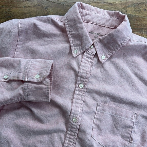 Eddie Bauer Womens‎ Medium Pink Button Down Shirt Long Sleeve - Picture 1 of 8